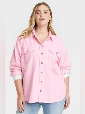 Universal Threads 100% Cotton Oversized Corduroy Button Down